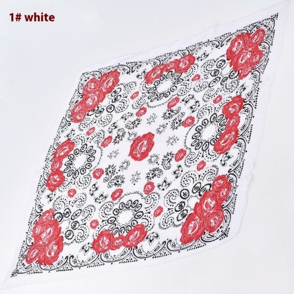 Fashion Retro Rose Pattern Large Kerchief - Image 2