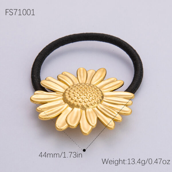Stainless Steel Flower Style Hair Band Advanced Sense - Image 8