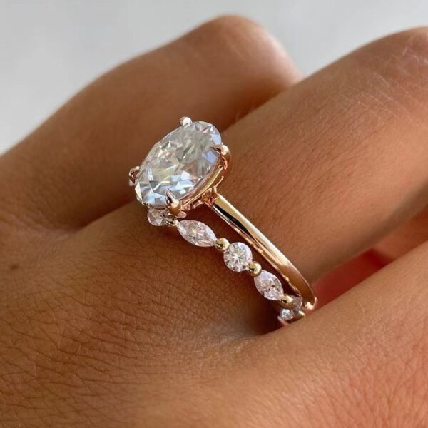 Simulation Moissanite Big Diamond Diamond Ring For Women - Image 4