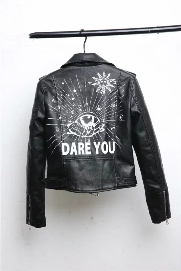 New Women Autumn Winter Faux Soft Leather Jackets Coats Lady Black - Image 4