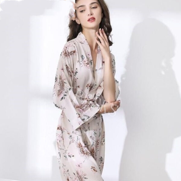 New Sleepwear Robe Spring Thin Cotton-silk Women - Image 5