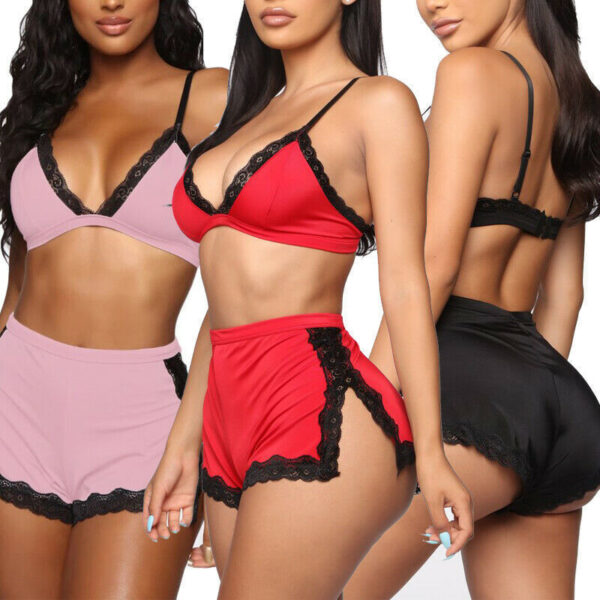 Women Sexy Sleepwear Lingerie Lace Bra - Image 8