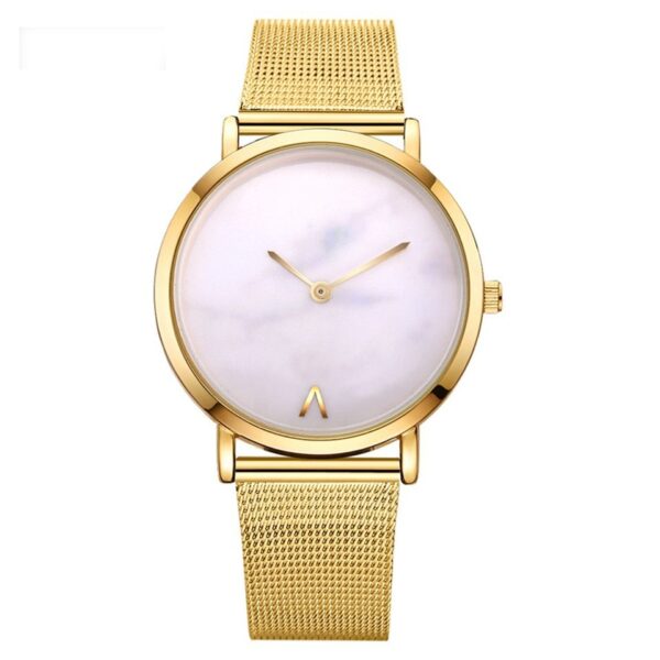 Vansvar fashion brand silver and gold mesh band creative marble wristwatch casual women quartz watches gift relogio feminino - Image 10