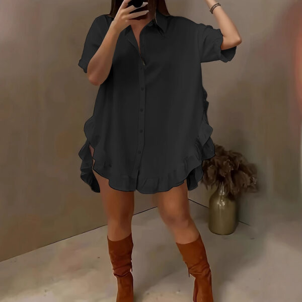 Spring And Summer Shirt Loose Solid Color Women's Clothing - Image 2
