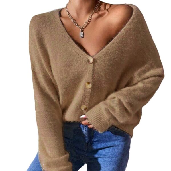 Imitation Mink Knitted Cardigan European And American Style Ladies - Image 8