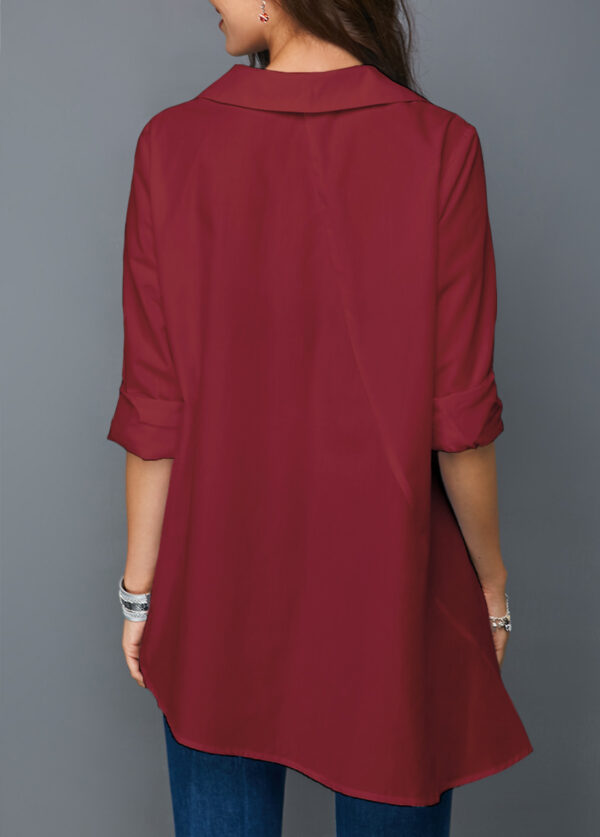 Women white shirt  colorful button simple tops - Image 2