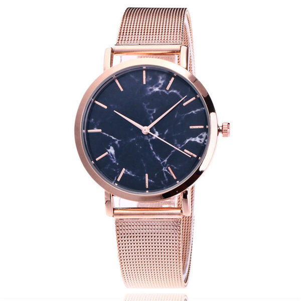 Vansvar fashion brand silver and gold mesh band creative marble wristwatch casual women quartz watches gift relogio feminino - Image 9