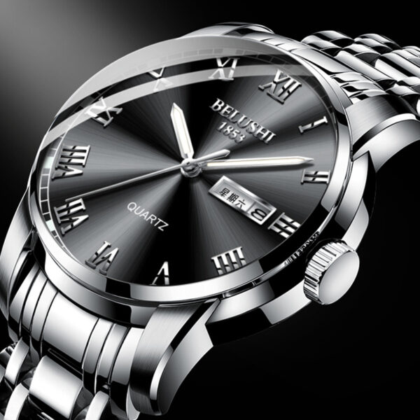 Men's Full-automatic Waterproof Refined Steel Belt Quartz Watch - Image 5