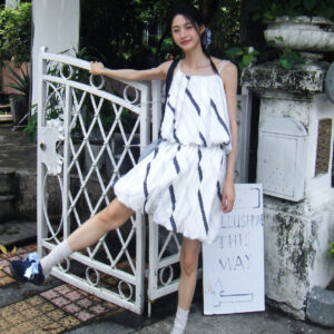 Fashion Diagonal Stripe Bud Camisole Women
