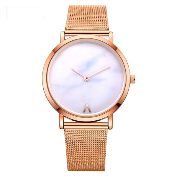 Vansvar fashion brand silver and gold mesh band creative marble wristwatch casual women quartz watches gift relogio feminino - Image 8