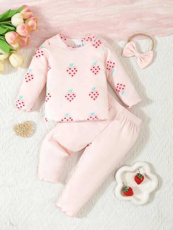 Infant Printing 3-piece Set Suit - Image 4