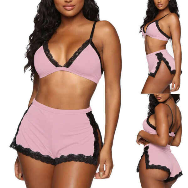 Women Sexy Sleepwear Lingerie Lace Bra - Image 4