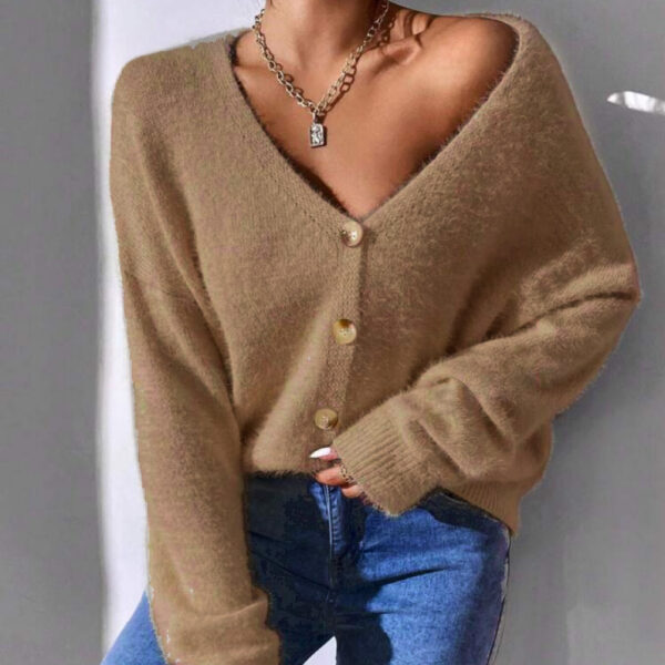 Imitation Mink Knitted Cardigan European And American Style Ladies - Image 5