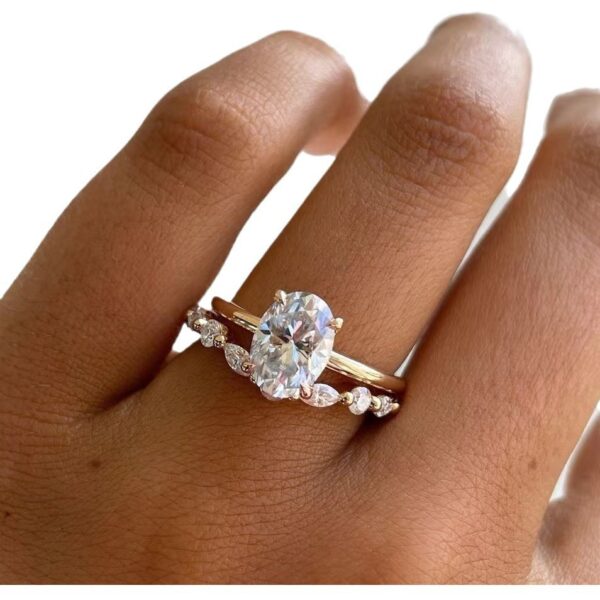 Simulation Moissanite Big Diamond Diamond Ring For Women - Image 5