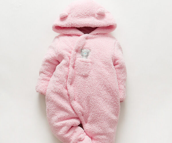 Baby clothes lamb winter cotton padded clothes baby newborn baby skin thickening climb Siamese clothes cotton - Image 4