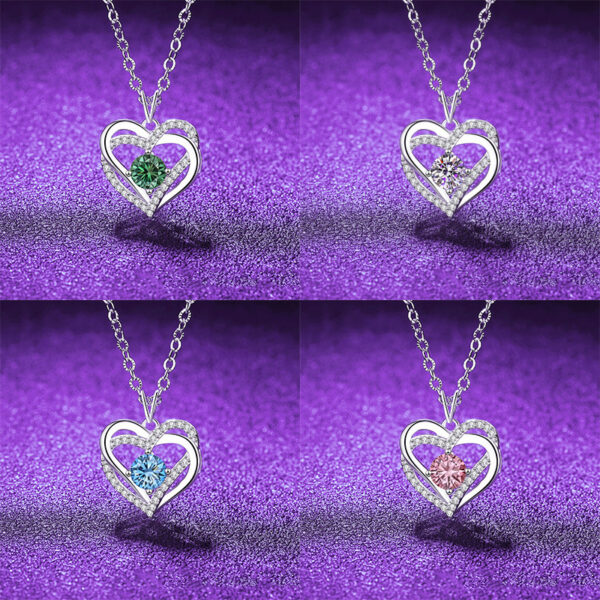 Heart Moissanite Pendant 925 Sterling Silver Necklace