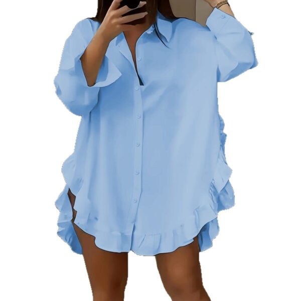 Spring And Summer Shirt Loose Solid Color Women's Clothing - Image 7