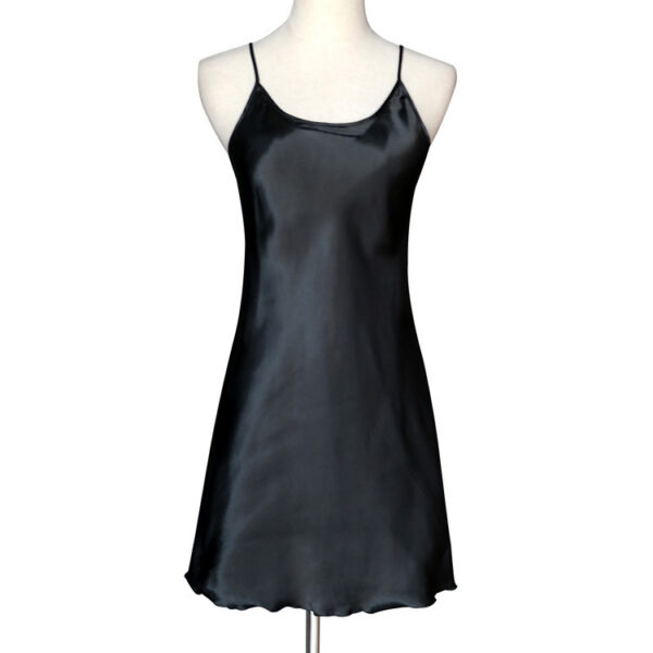 Women Sleepwear Nightgown Satin Silk Robes Sleep Dress Skirt - Image 2