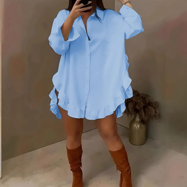 Spring And Summer Shirt Loose Solid Color Women's Clothing - Image 6