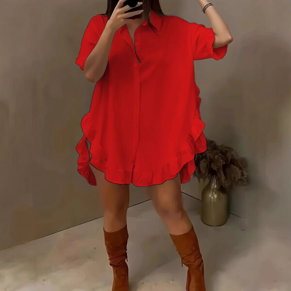 Spring And Summer Shirt Loose Solid Color Women's Clothing - Image 5