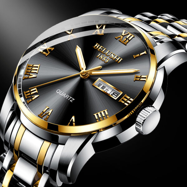 Men's Full-automatic Waterproof Refined Steel Belt Quartz Watch - Image 4