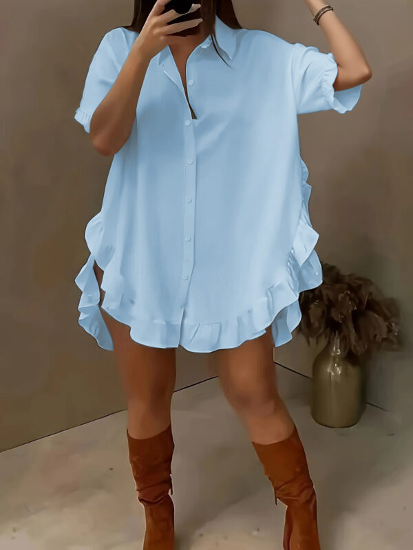 Spring And Summer Shirt Loose Solid Color Women's Clothing - Image 4