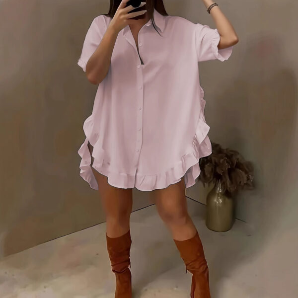 Spring And Summer Shirt Loose Solid Color Women's Clothing - Image 8
