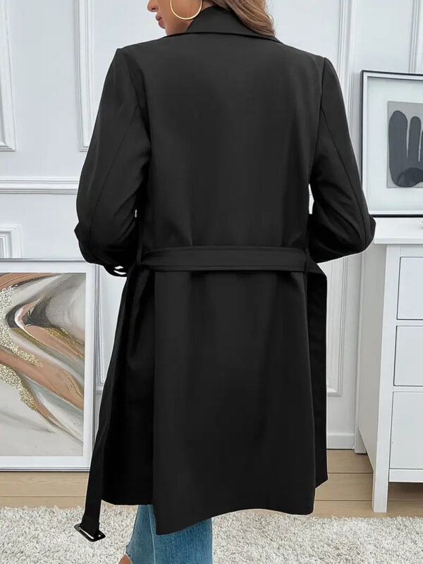 Elegant Belted Trench Coat For Women - Image 4