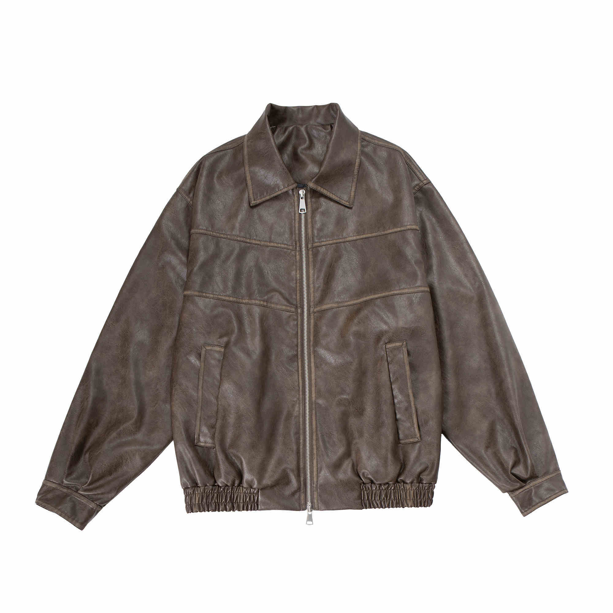 Japanese Retro Motorcycle Leather Jacket Loose High Street - Image 3