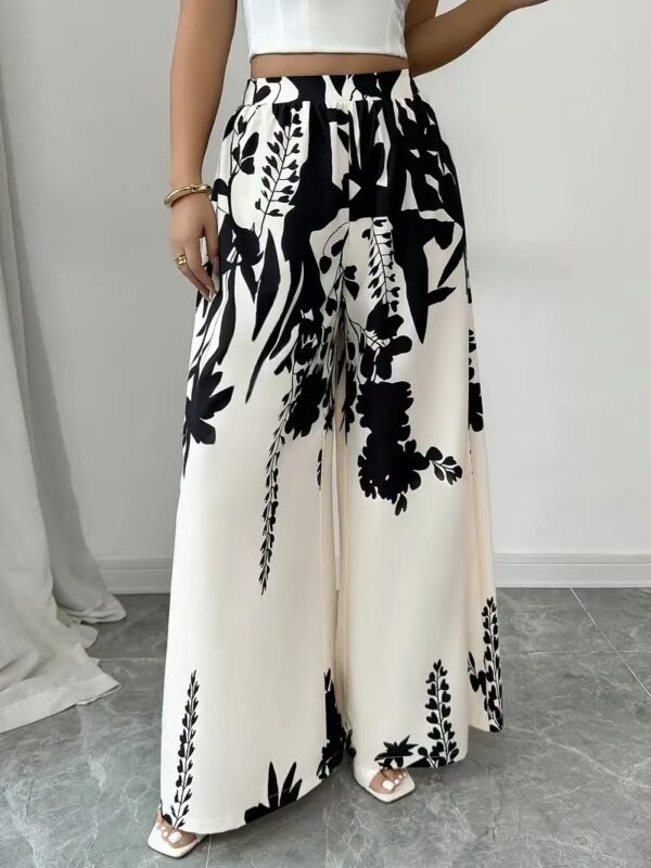 Fashion Printing Lace-up Waist-controlled Slimming Women's Casual Pants - Image 2