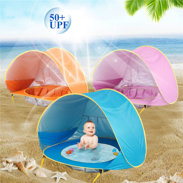 Baby Beach Tent Kids Outdoor Camping Easy Fold Up Waterproof  Up Sun Awning Tent UV-protecting - Image 8