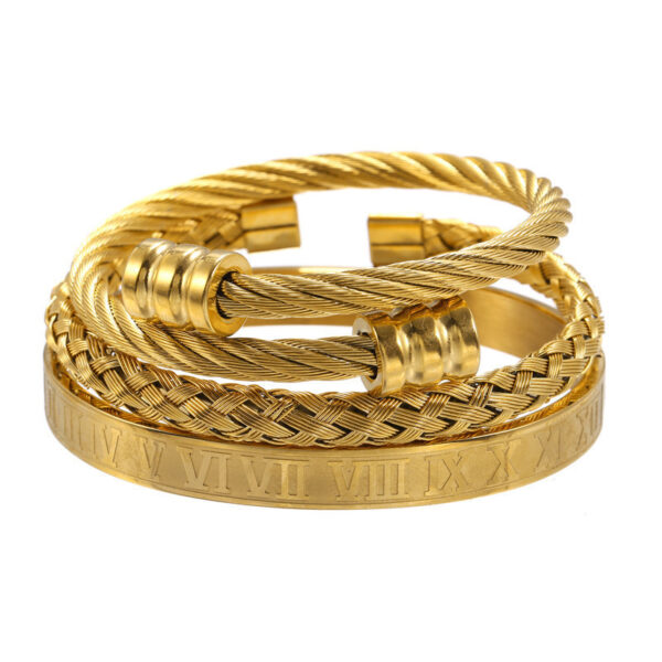 Titanium Steel Bracelet Suit Punk Creative Personality Roman - Image 6