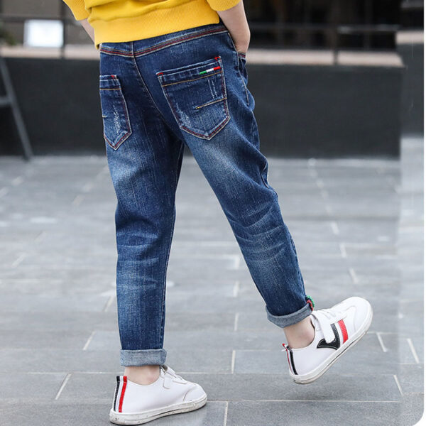 Boys' denim trousers, new style, big children's trousers, spring and autumn children's trousers - Image 6