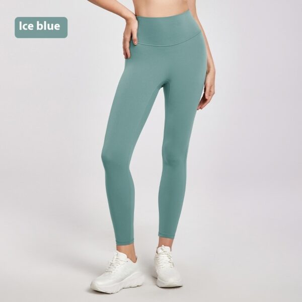 High Waist Nude Feel Yoga Pants Women's Summer Thin Peach Hip Lifting Seamless Fitness Pants - Image 8