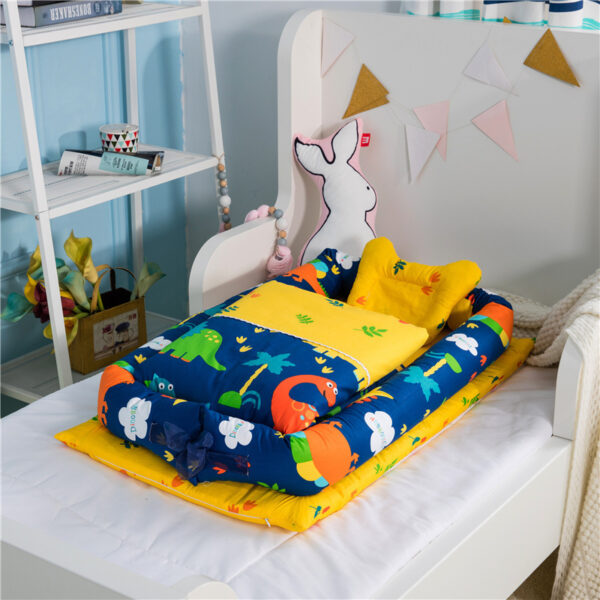 Crib Anti-pressure Newborn Foldable Portable Crib Middle Bed Baby Infant Mattress Bionic Travel Bed - Image 9