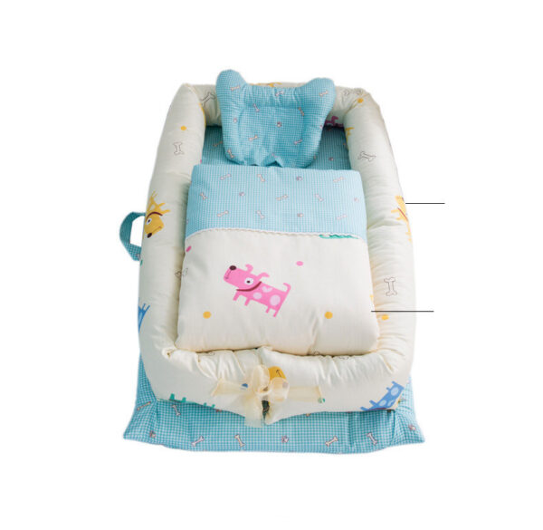 Crib Anti-pressure Newborn Foldable Portable Crib Middle Bed Baby Infant Mattress Bionic Travel Bed - Image 8