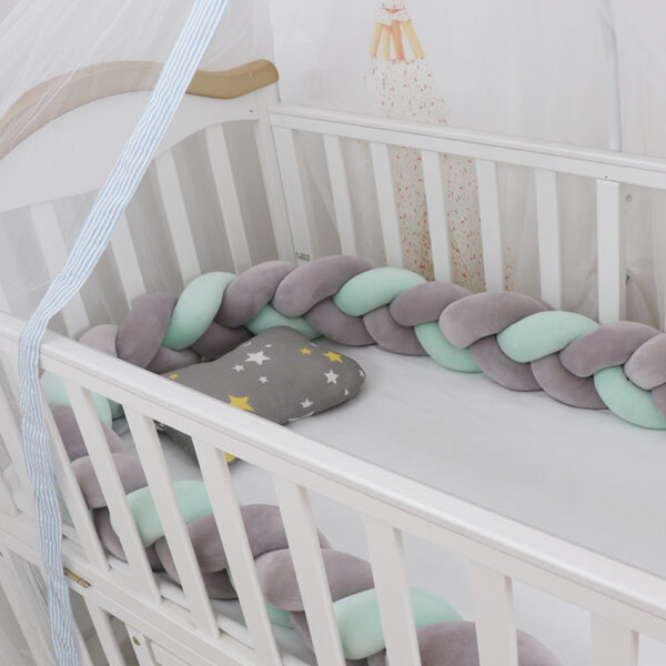 Baby Bumper Bed Braid Knot Pillow Cushion Bumper for Infant cuna Bebe lit Crib Protector Cot Bumper Room Decor - Image 7