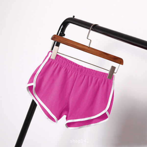 Solid Color Breathable Workout Shorts Women's Candy Color Hot Pants Shorts - Image 6