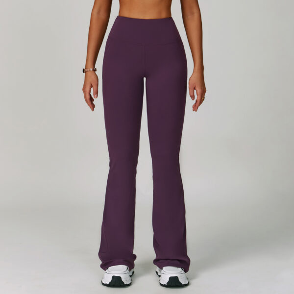 Sports High Waist Hip Lift Wide Leg Outerwear Bell-bottom Pants - Image 5