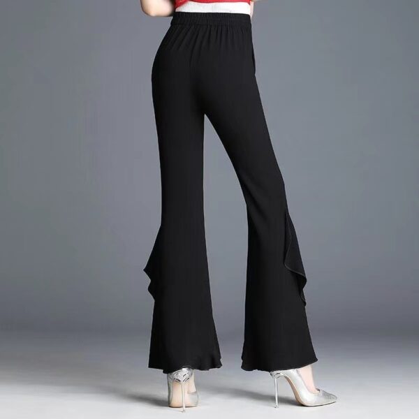 Spring And Summer New High Waist Black Bell-bottoms - Image 3