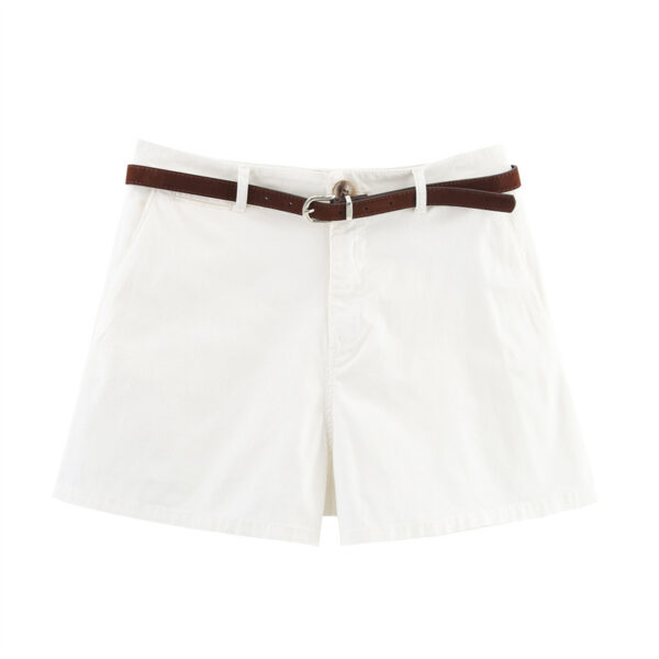 New Summer Design Sense Versatile Belt Casual Shorts - Image 7