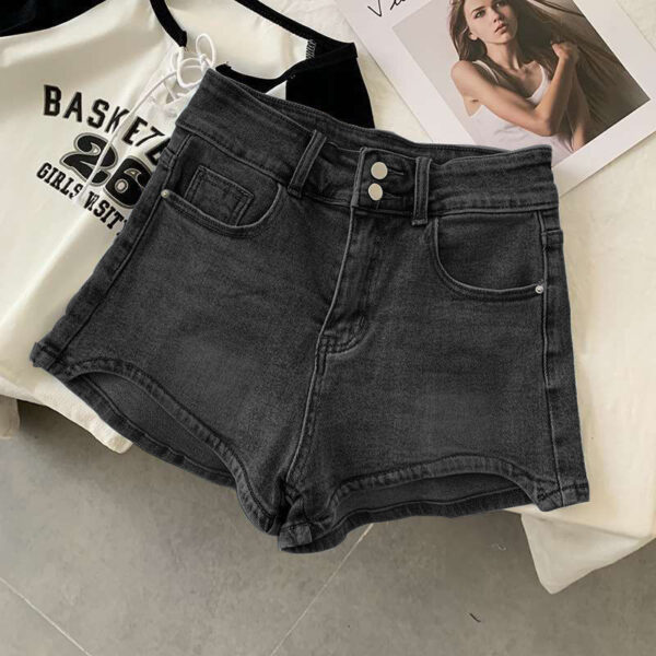 Women's Thin Stretch High Waist Denim Shorts - Image 3