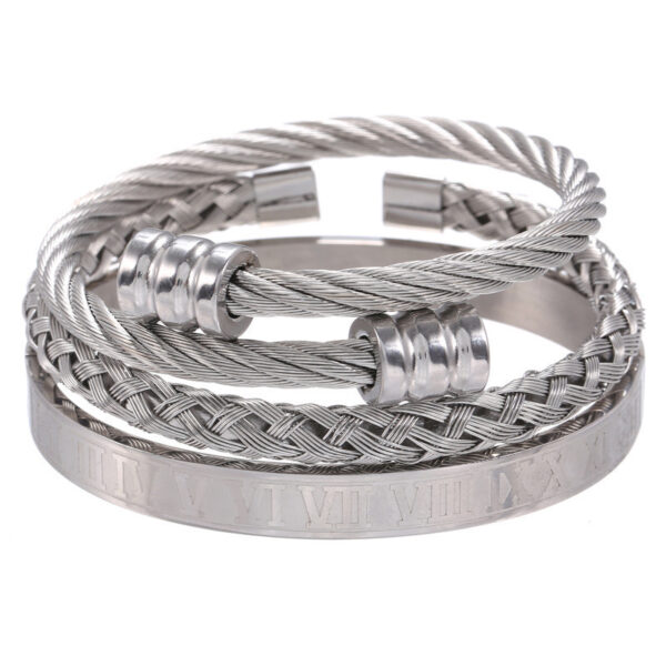 Titanium Steel Bracelet Suit Punk Creative Personality Roman - Image 10