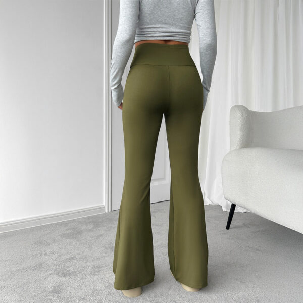 Casual Slim-fitting Belly Contracting Peach Hip Micro-pull Yoga Trousers Women's Clothing - Image 2