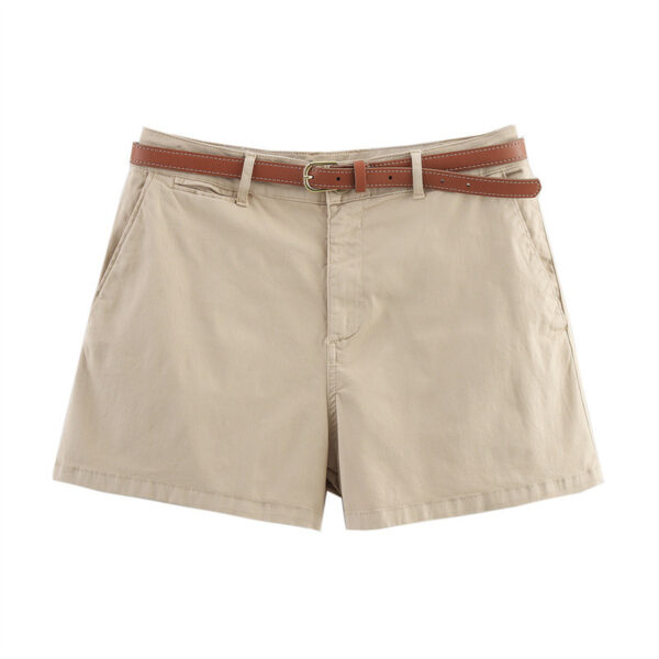New Summer Design Sense Versatile Belt Casual Shorts - Image 5
