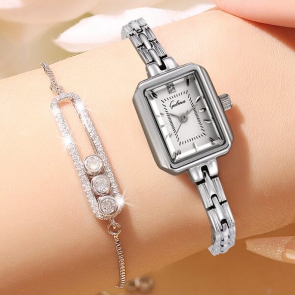 Niche Mini Small Golden Thin Chain Women's Quartz Watch - Image 4