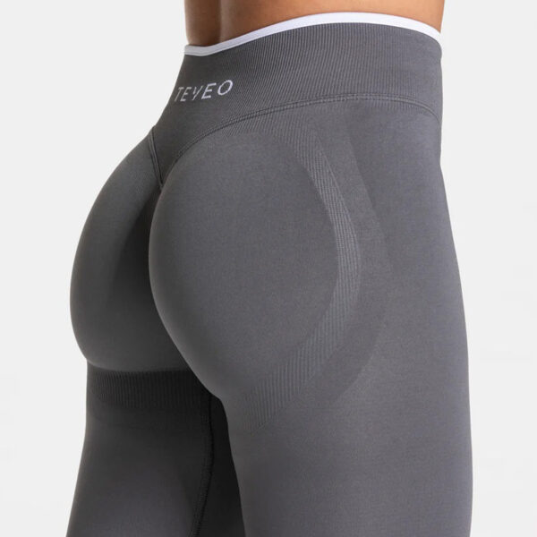 High Waist Workout Hip Lifting White Edge Wicking Sweatpants - Image 8