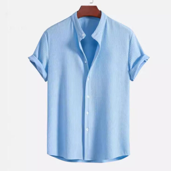 Short Sleeve Loose Shirt Top Summer Mens Clothing - Image 7
