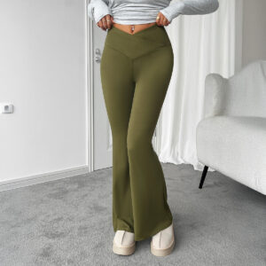 Casual Slim-fitting Belly Contracting Peach Hip Micro-pull Yoga Trousers Women's Clothing