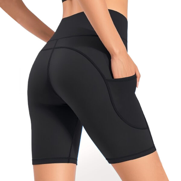 Nude Feel Five Points Yoga Pants Women's Pocket Cycling Pants - Image 2